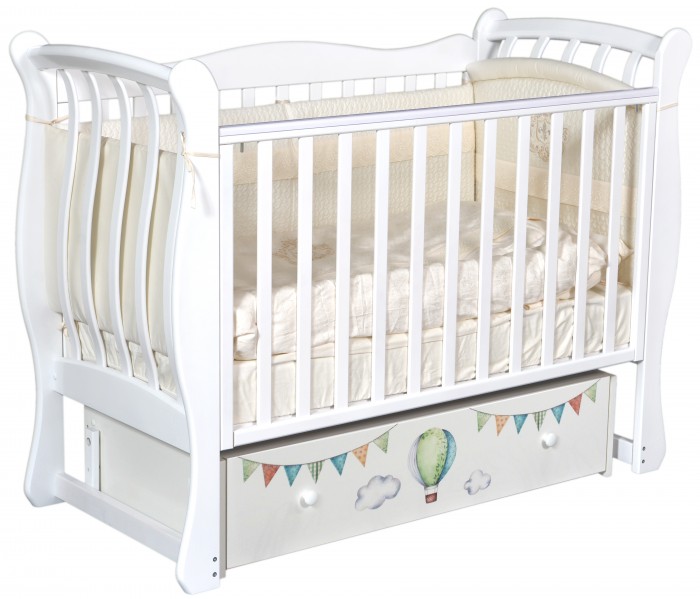 Детская кроватка ByTwinz Tiffany Путешествие на воздушном шаре