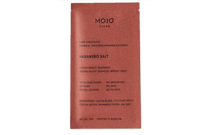  Mojo cacao Горький шоколад 70% с перцем и солью Habanero Salt 20 г