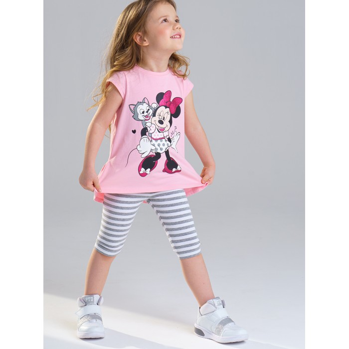 цена Комплекты детской одежды Playtoday Комплект трикотажный для девочек футболка и бриджи 12142262