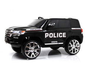 Электромобиль RiverToys Toyota Land Cruiser 200 JJ2022 - Полицейский/Черный