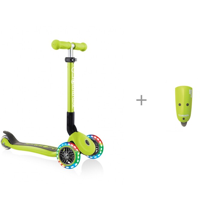 

Трехколесный самокат Globber Junior Foldable Lights и Электронный сигнал Mini Buzzer, Junior Foldable Lights и Электронный сигнал Mini Buzzer