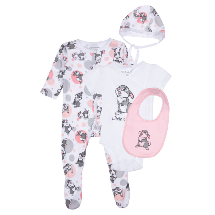 Комплекты детской одежды Playtoday Комплект для девочек Sweet bunny newborn-baby girls