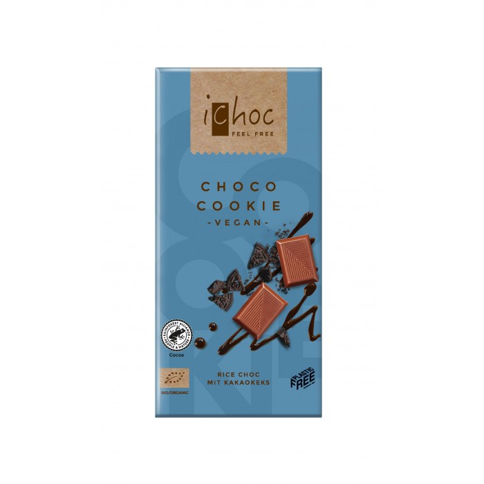  iChoc Органический шоколад с шоколадным печеньем 80 г