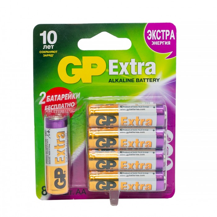 Батарейки, удлинители и переходники GP Batteries Батарейки АА (LR6) 10 шт. цена и фото