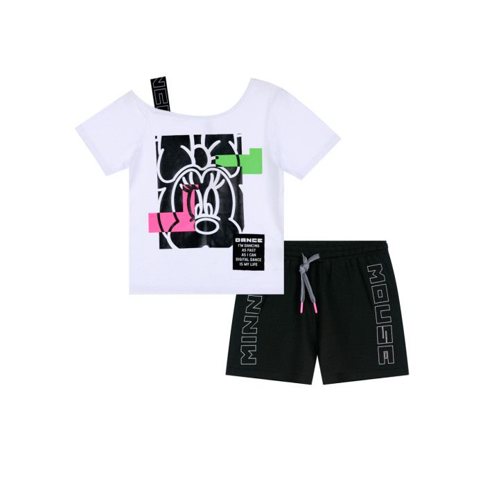 Комплекты детской одежды Playtoday Комплект для девочки: футболка и шорты 12241081 комплекты детской одежды осьминожка комплект футболка и шорты дино