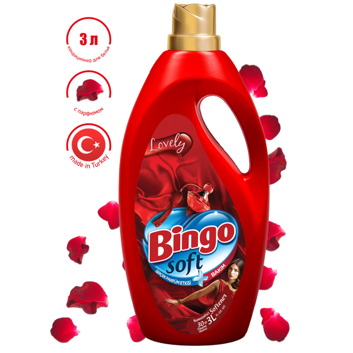 Bingo Кондиционер для белья Soft Lovely 3 л 5036807 - фото 1