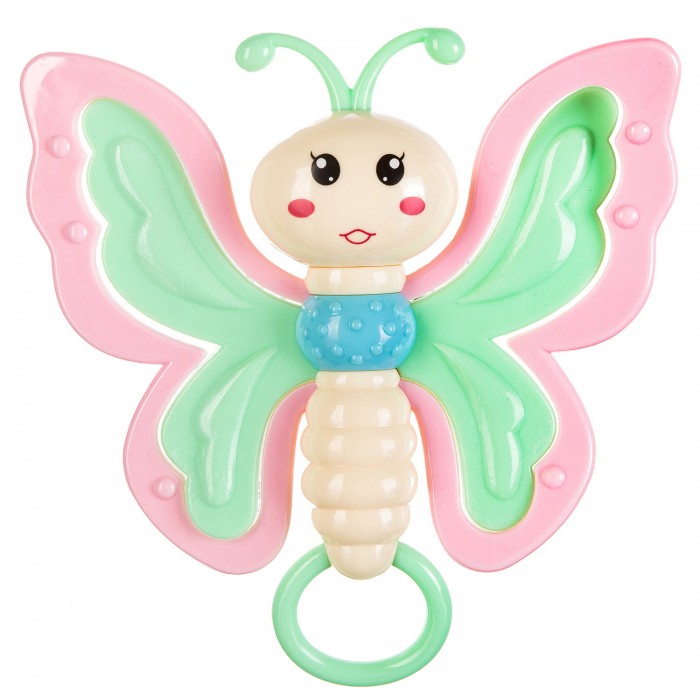 Погремушки Bondibon Бабочка с гибкими крыльями погремушки bondibon жучок с цветком с прорезывателем