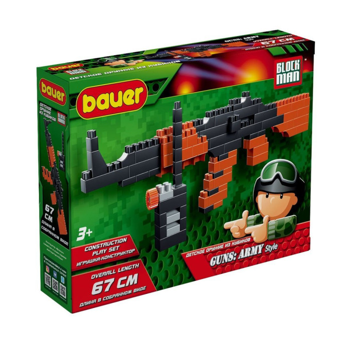 

Конструктор Bauer Автомат АК-47 и портативная рация (104 элемента), Автомат АК-47 и портативная рация (104 элемента)