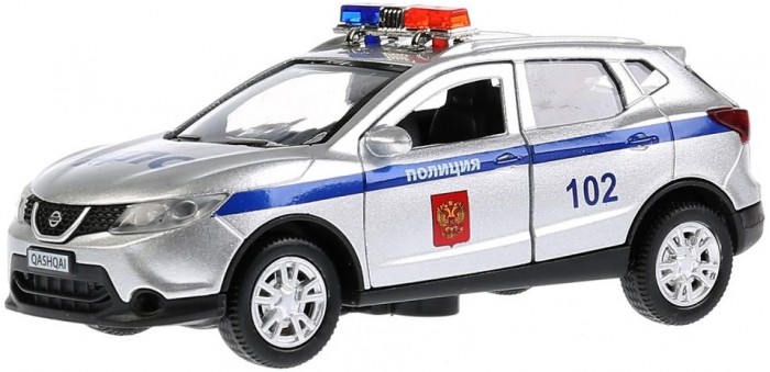 Технопарк Машина металлическая Nissan Qashqai Полиция 12 см