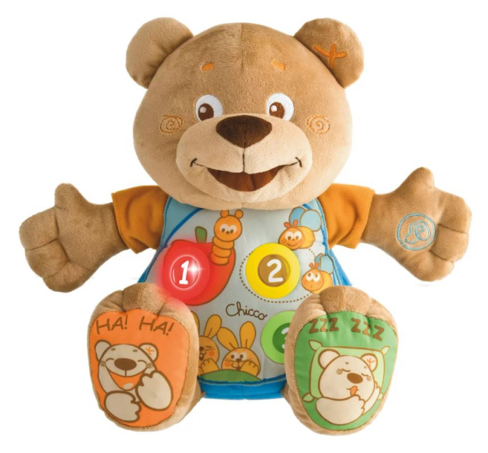 Развивающая игрушка Chicco Говорящий мишка Teddy развивающая игрушка на кольце sebra медведь milo коричневая