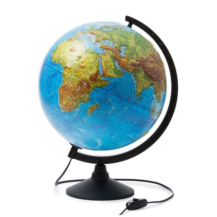  Globen Глобус Земли физико-политический 320 мм с подсветкой Рельефный Классик