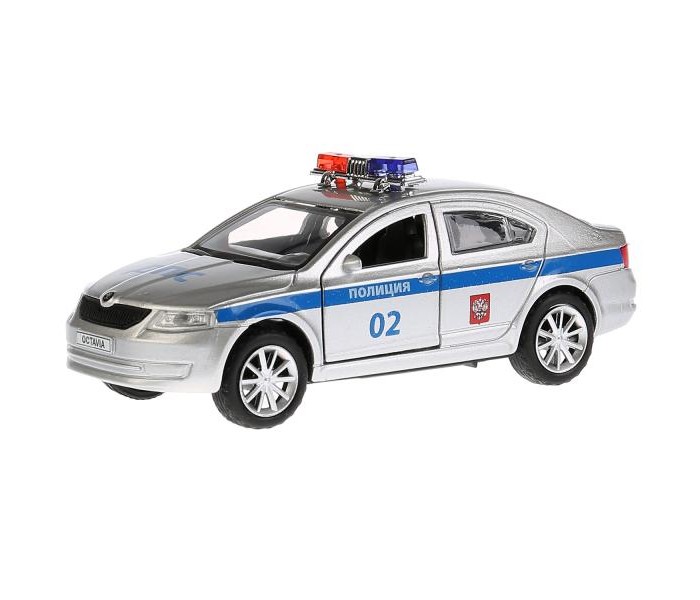 Машины Технопарк Машина Skoda Octavia Полиция инерционная 12 см