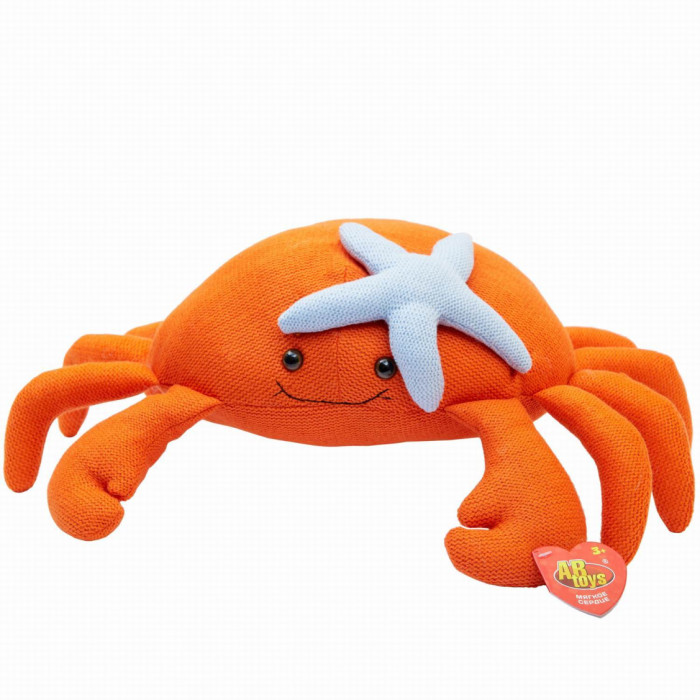 Мягкая игрушка ABtoys Knitted Краб вязаный 45 см мягкая игрушка orange toys краб 60 см