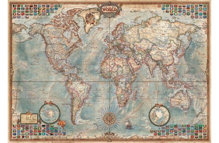 

Educa Пазл Политическая карта 1500 элементов, Пазл Политическая карта 1500 элементов