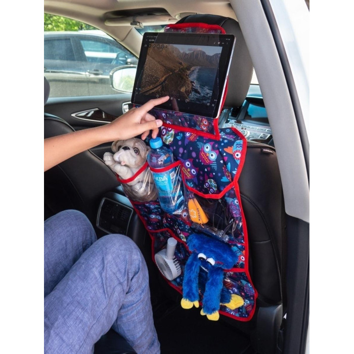 фото Автобра детский органайзер макс с карманом под планшет совы