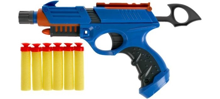 Игрушечное оружие Играем вместе Бластер с мягкими пулями Смерч C422-H24016-R 