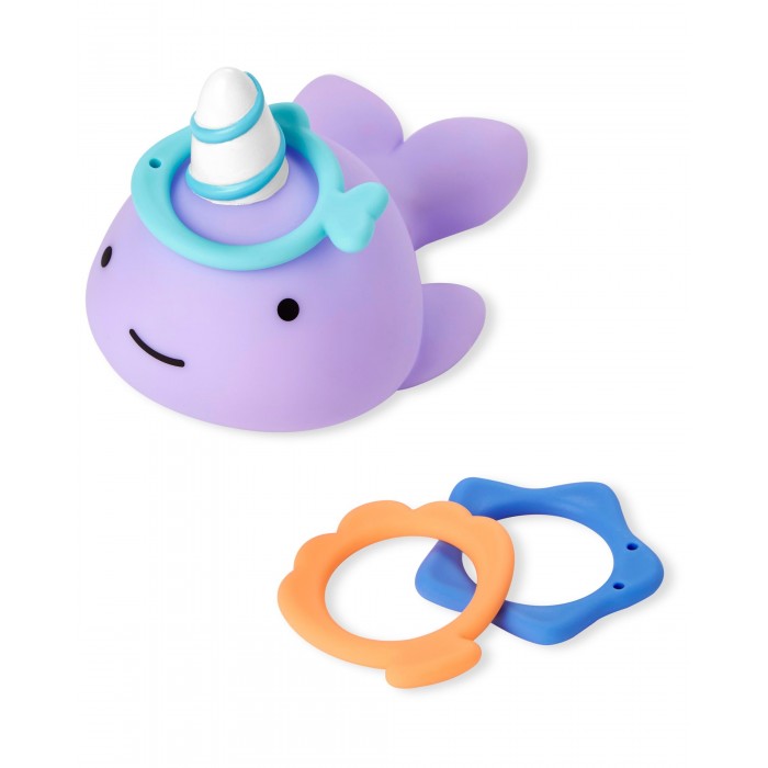 игрушки для ванны playgo игровой набор для ванной животные Игрушки для ванны Skip-Hop Игровой набор для ванной Кольцеброс Нарвал