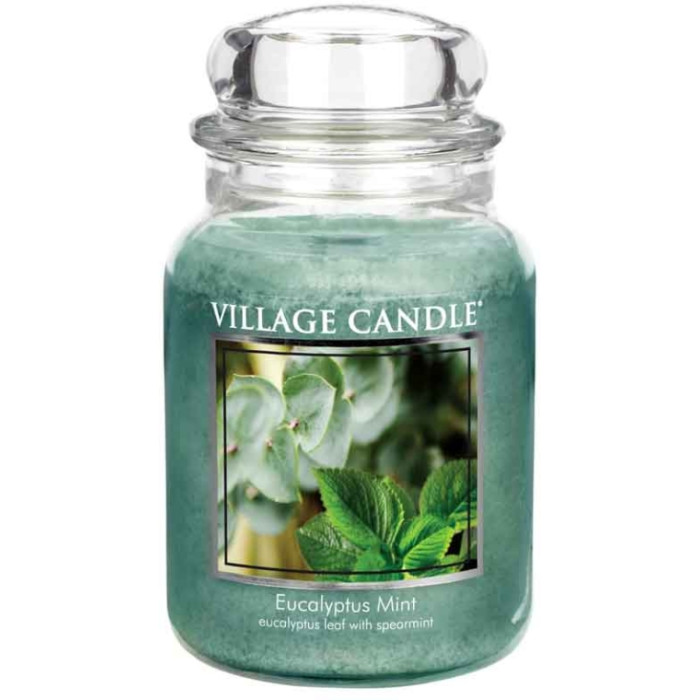 

Village Candle Ароматическая свеча большая Эвкалипт и Мята, Ароматическая свеча большая Эвкалипт и Мята