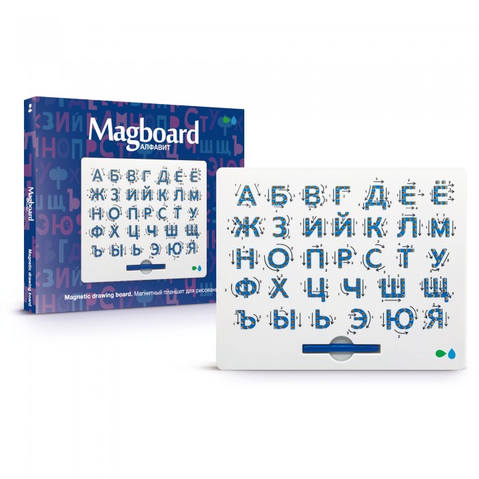 цена Доски и мольберты Назад к истокам Магнитный планшет для рисования Magboard Алфавит