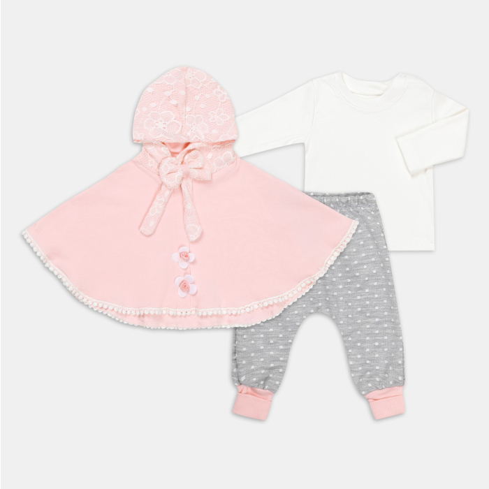 Комплекты детской одежды Star Kidz Комплект кофточка, пончо и штанишки Кружево