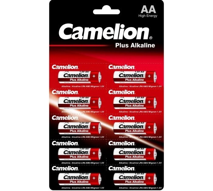 

Camelion Батарейка Plus Alkaline (LR6) BP1x10P, Батарейка Plus Alkaline (LR6) BP1x10P