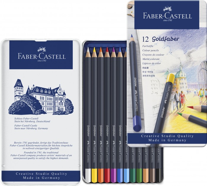

Faber-Castell Цветные карандаши Goldfaber в металлической коробке 12 шт., Цветные карандаши Goldfaber в металлической коробке 12 шт.