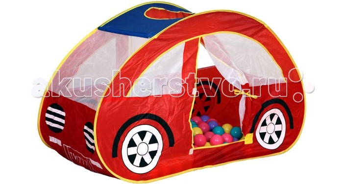 Игровые домики и палатки BabyOne Ching-Ching Игровая палатка Машина + 100 шаров