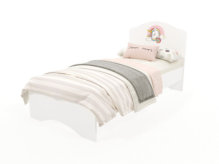 Кровати для подростков ABC-King классика №1 Единорог 160x90 низкое изножье без ящика