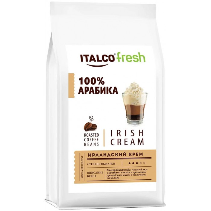 

Italco Кофе в зернах Fresh Irish cream 375 г, Кофе в зернах Fresh Irish cream 375 г
