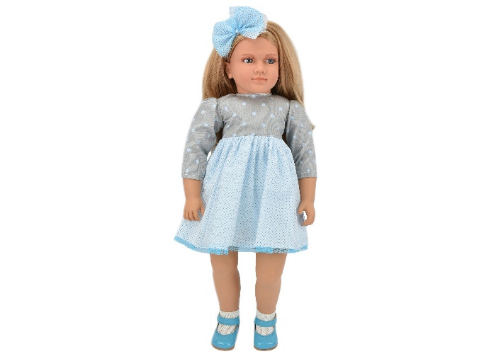 Куклы и одежда для кукол Lamagik S.L. Кукла Ширли блондинка в серо-белом платье в горох 62 см