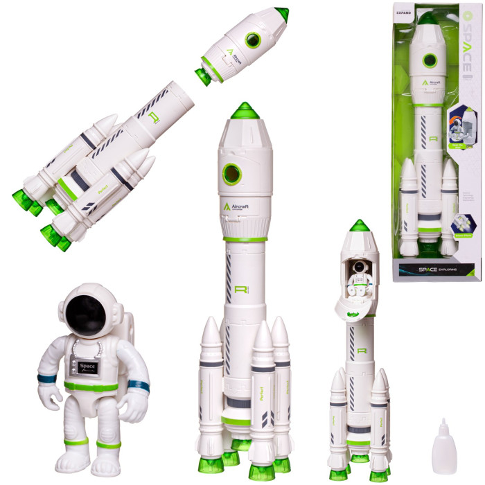 Junfa Игровой набор Покорители космоса: Космическая ракета с эффектом пара