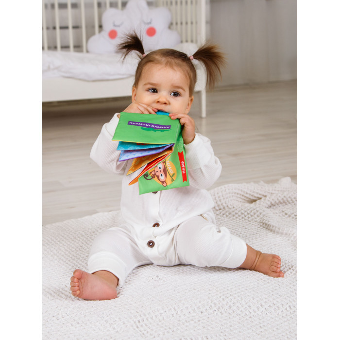 AmaroBaby Книжка-игрушка с грызунком Soft Book Противоположности