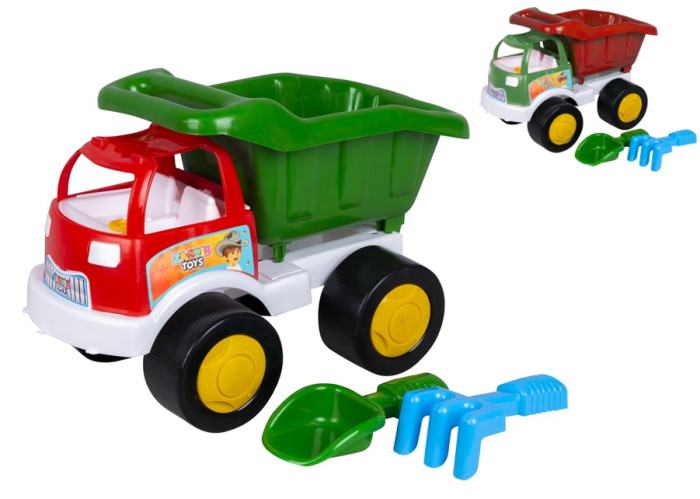 фото Zarrin toys автомобиль самосвал dumper truck 2000 + набор песочный