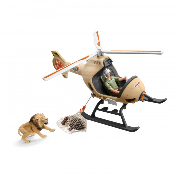 

Schleich Набор фигурок Вертолет-спасатель для диких животных, Набор фигурок Вертолет-спасатель для диких животных