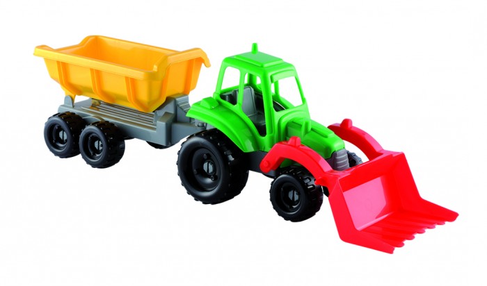 Машины Ecoiffier Трактор с прицепом 52 см детская игрушка трактор с зеленым прицепом овечкой