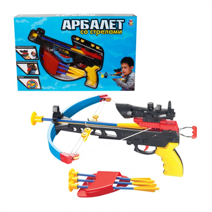 

1 Toy Игровой набор Арбалет с ИК прицелом, Игровой набор Арбалет с ИК прицелом