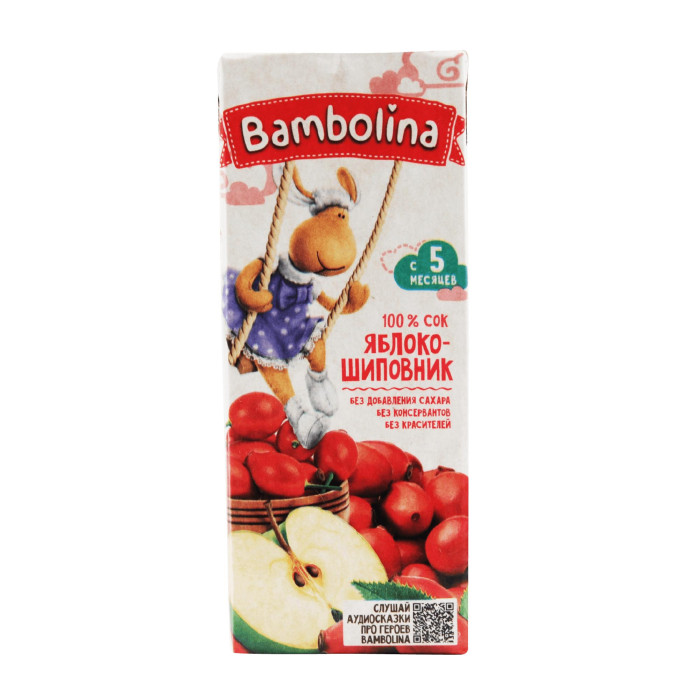 Bambolina Яблоко-Шиповник сок с 5 мес. 200 мл - Акушерство.Ru