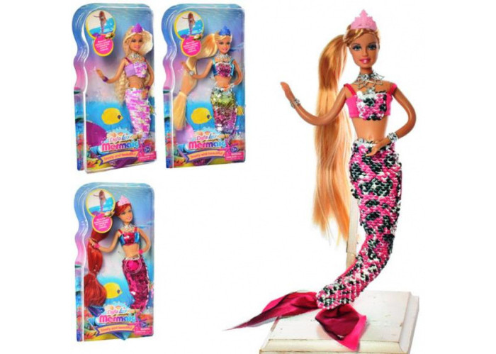 Куклы и одежда для кукол Defa Кукла русалка с ногами 29 см фото