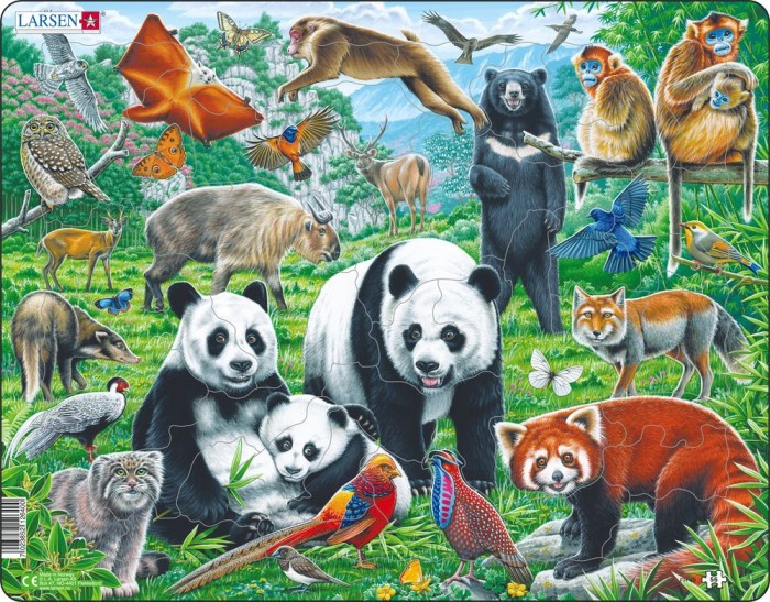 Larsen Пазл Дикие животные Азии пластилиновая африка и все все все дикие животные