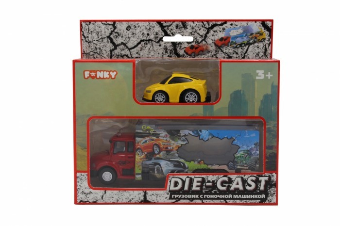 Машины Funky Toys Набор: грузовик и машинка die-cast машины funky toys машинка инерционная die cast ft6107