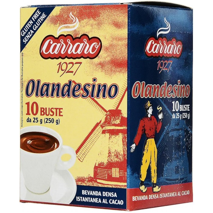 

Carraro Какао Olandesino растворимое 10 саше, Какао Olandesino растворимое 10 саше