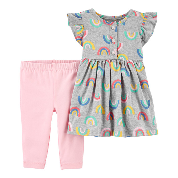 Комплекты детской одежды Carters Комплект для девочки (платье, лосины)