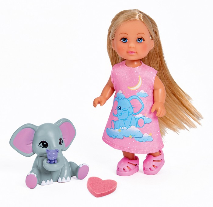 Куклы и одежда для кукол Simba Кукла Еви со слоненком 12 см