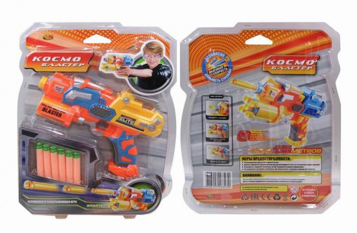 

ABtoys Космобластер с мягкими снарядами 6 шт., Космобластер с мягкими снарядами 6 шт.