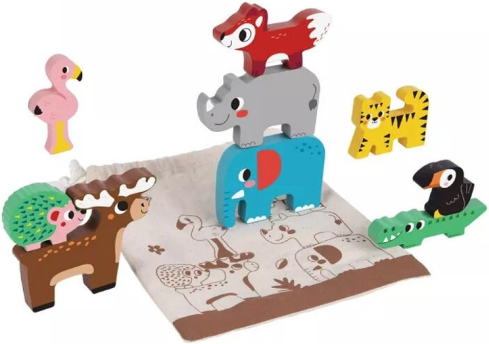 Деревянная игрушка Tooky Toy Игровой набор Животные