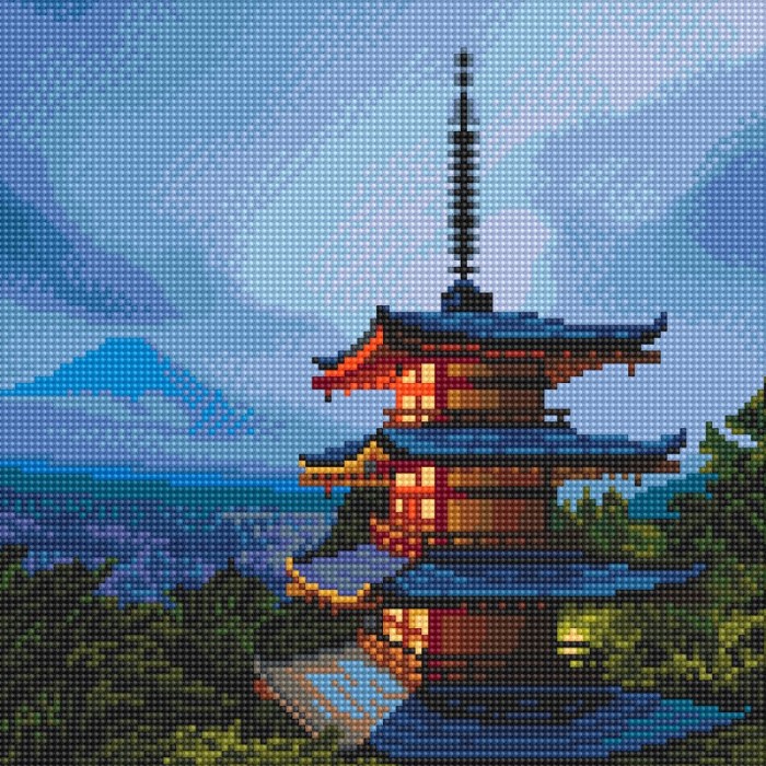 Molly Картина мозаикой Японская пагода 30х30 см