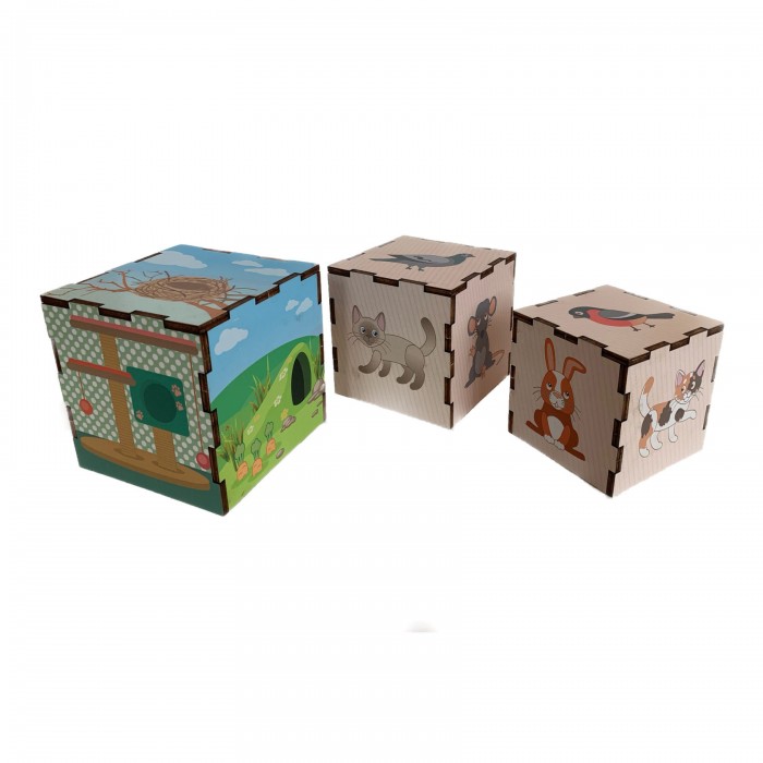 Деревянные игрушки Paremo Сортер пирамидка Животные цена и фото