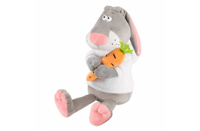 Мягкая игрушка Maxitoys Кролик Семёныч в Худи с Морковкой 25 см