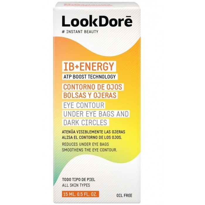LookDore Легкий крем-флюид против темных кругов и мешков под глазами IB + Energy 15 мл smart inside гель для век увлажняющий против мешков и темных кругов под глазами 20 мл