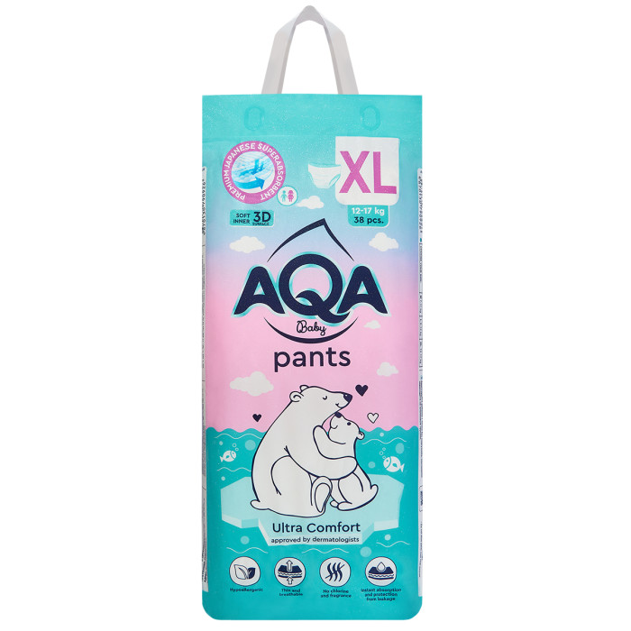  AQA baby Подгузники-трусики Ultra Comfort XL (12-17 кг) 38 шт.